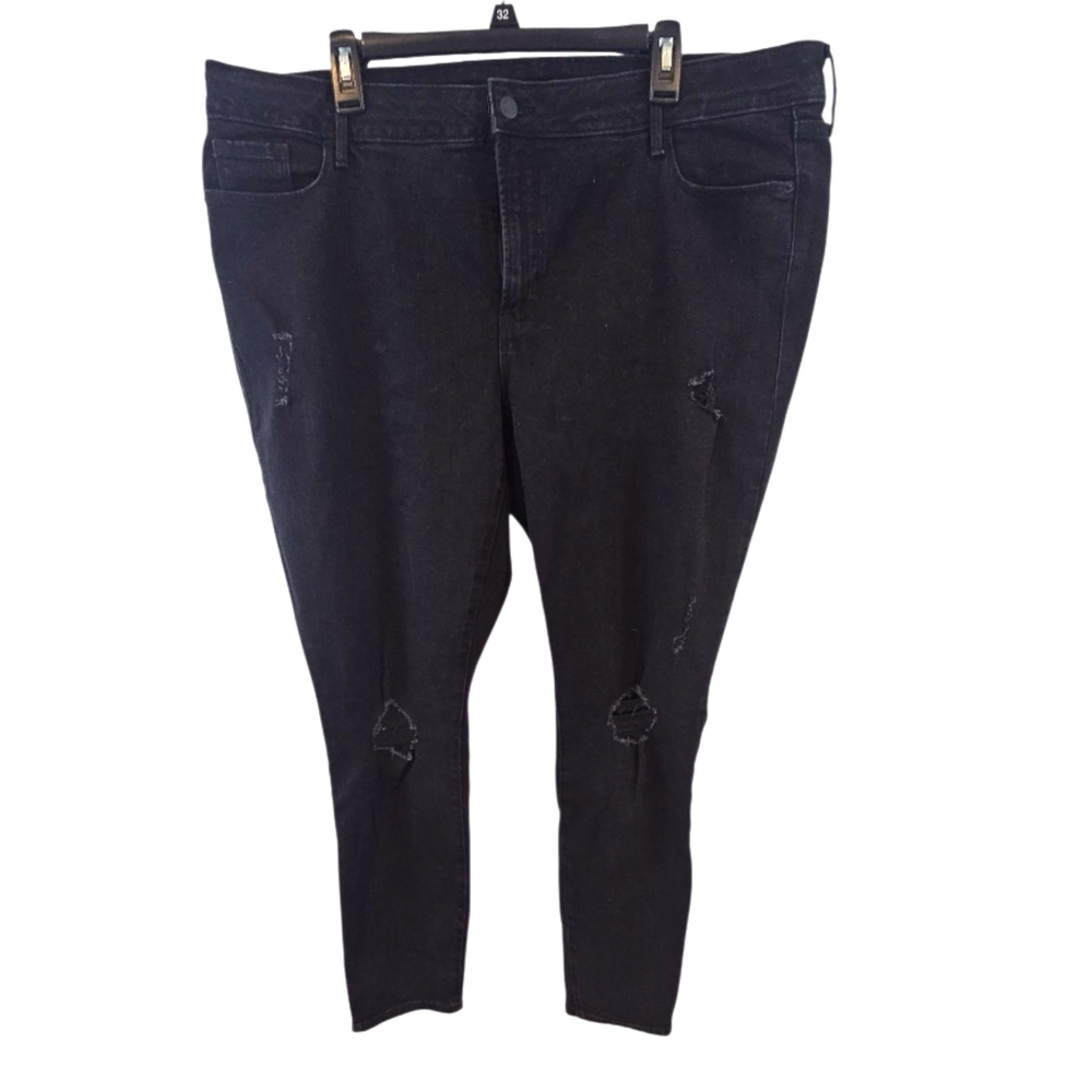 Old Navy Size 20 Black Skinny Jeans High Rise Pop Icon Secret Smooth Pockets